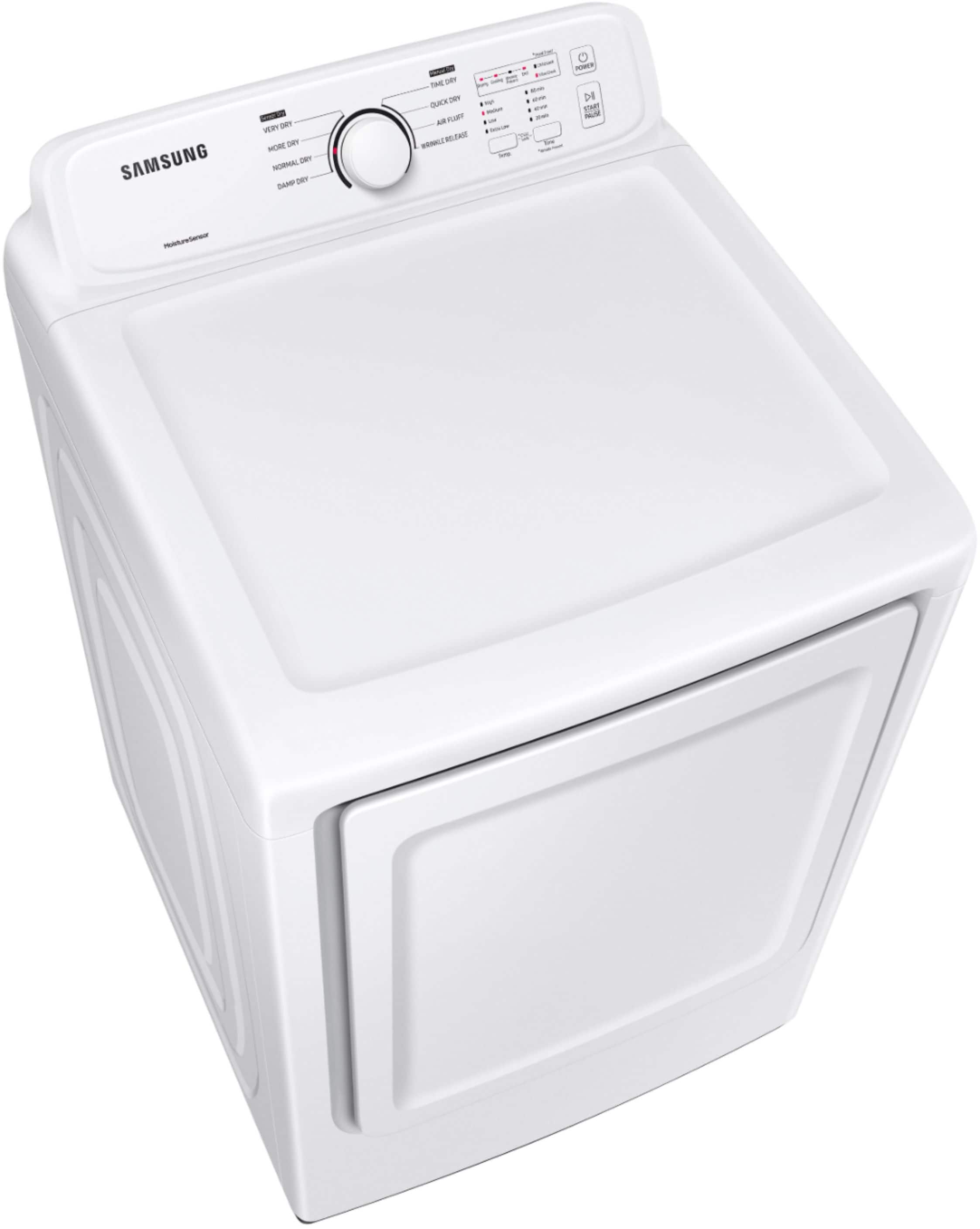 Alt View 14. Samsung - 7.2 Cu. Ft. Electric Dryer with Sensor Dry - White.