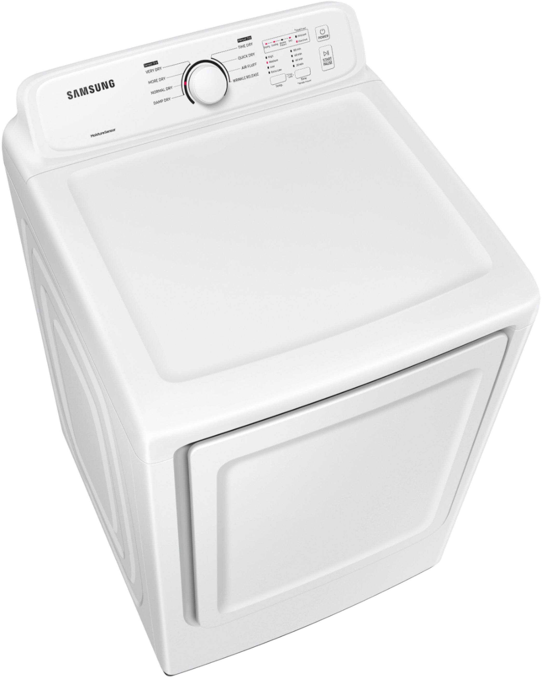 Alt View 14. Samsung - 7.2 Cu. Ft. Electric Dryer with Sensor Dry - White.