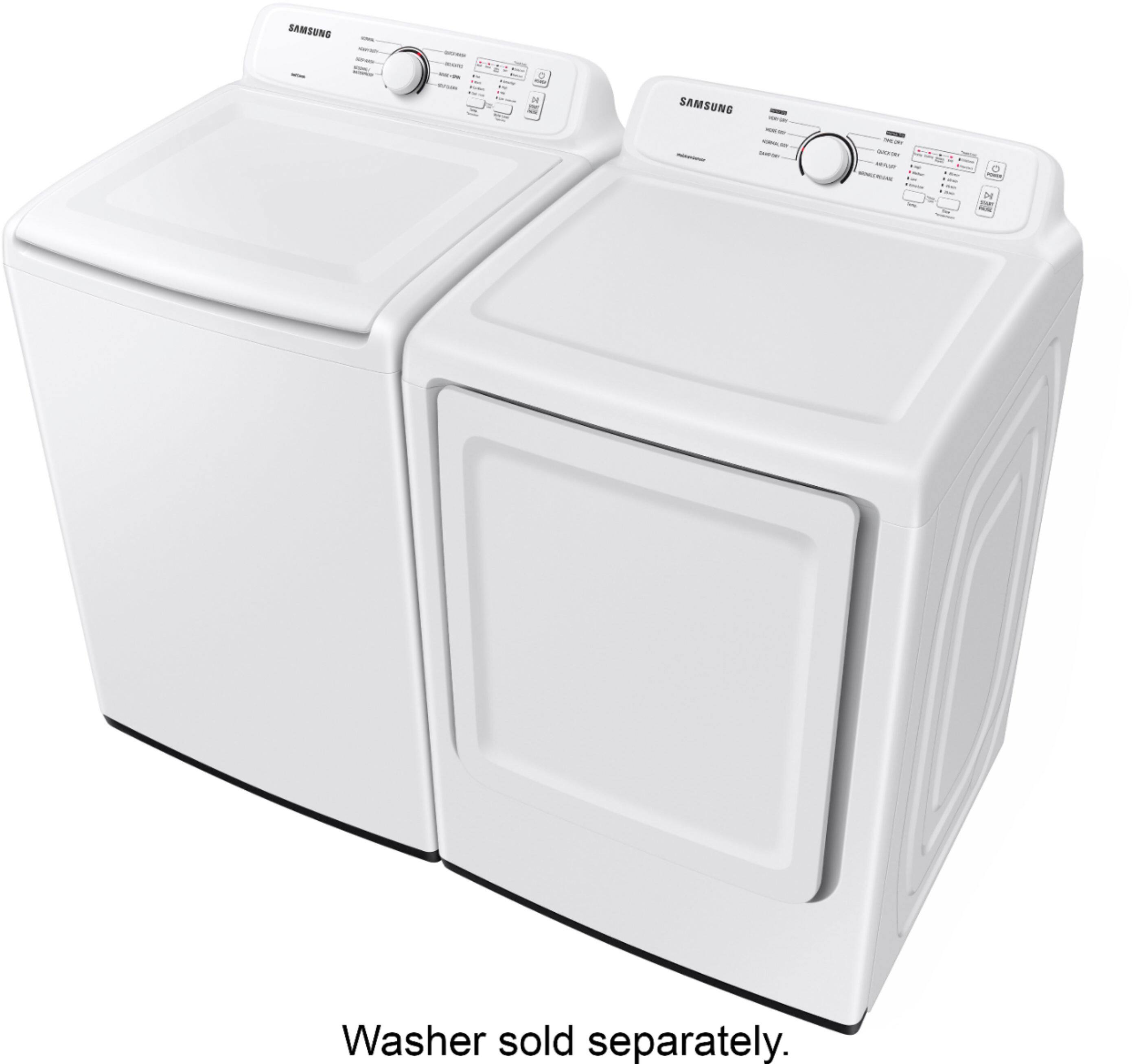 Alt View 18. Samsung - 7.2 Cu. Ft. Electric Dryer with Sensor Dry - White.