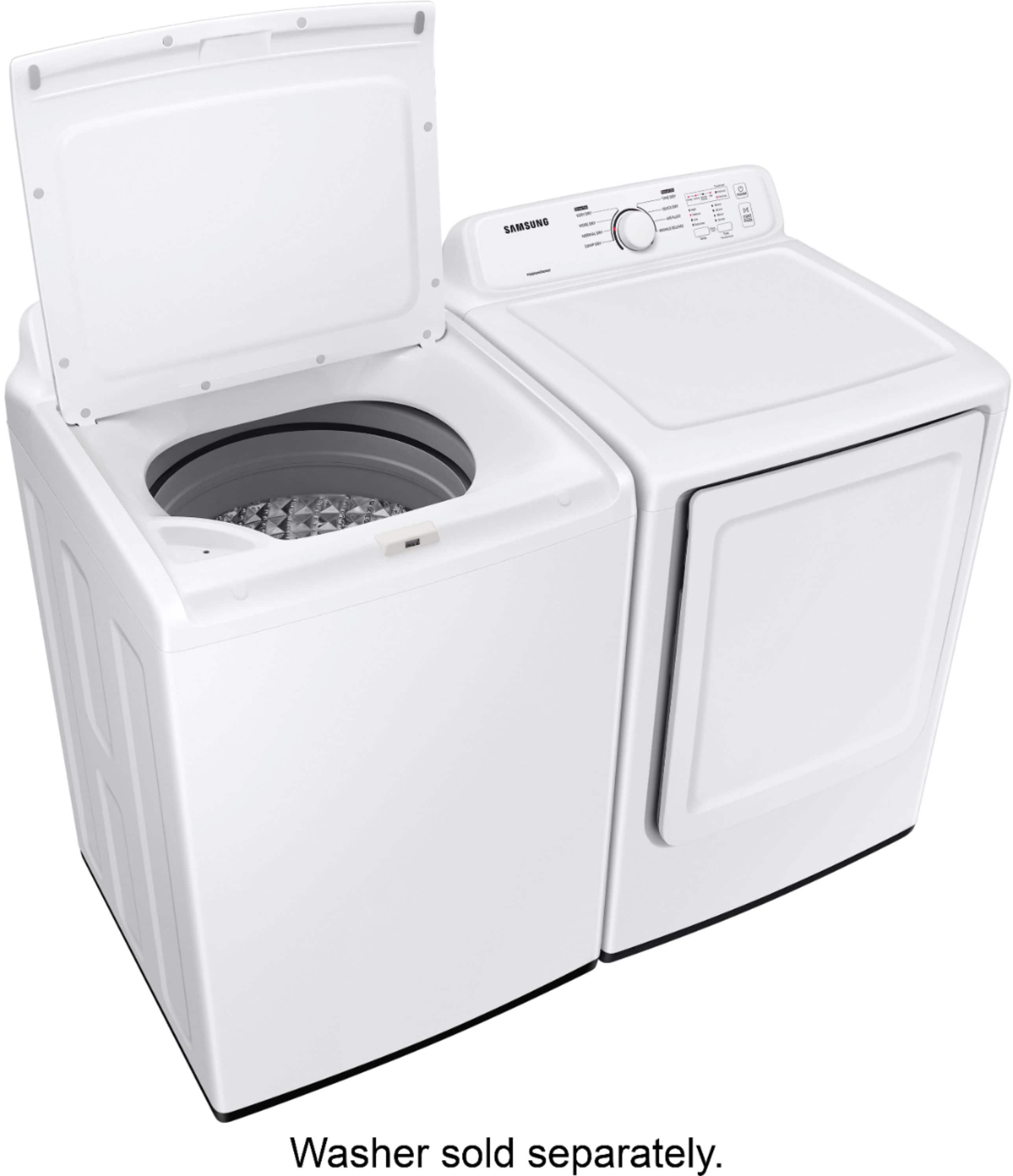Alt View 19. Samsung - 7.2 Cu. Ft. Electric Dryer with Sensor Dry - White.
