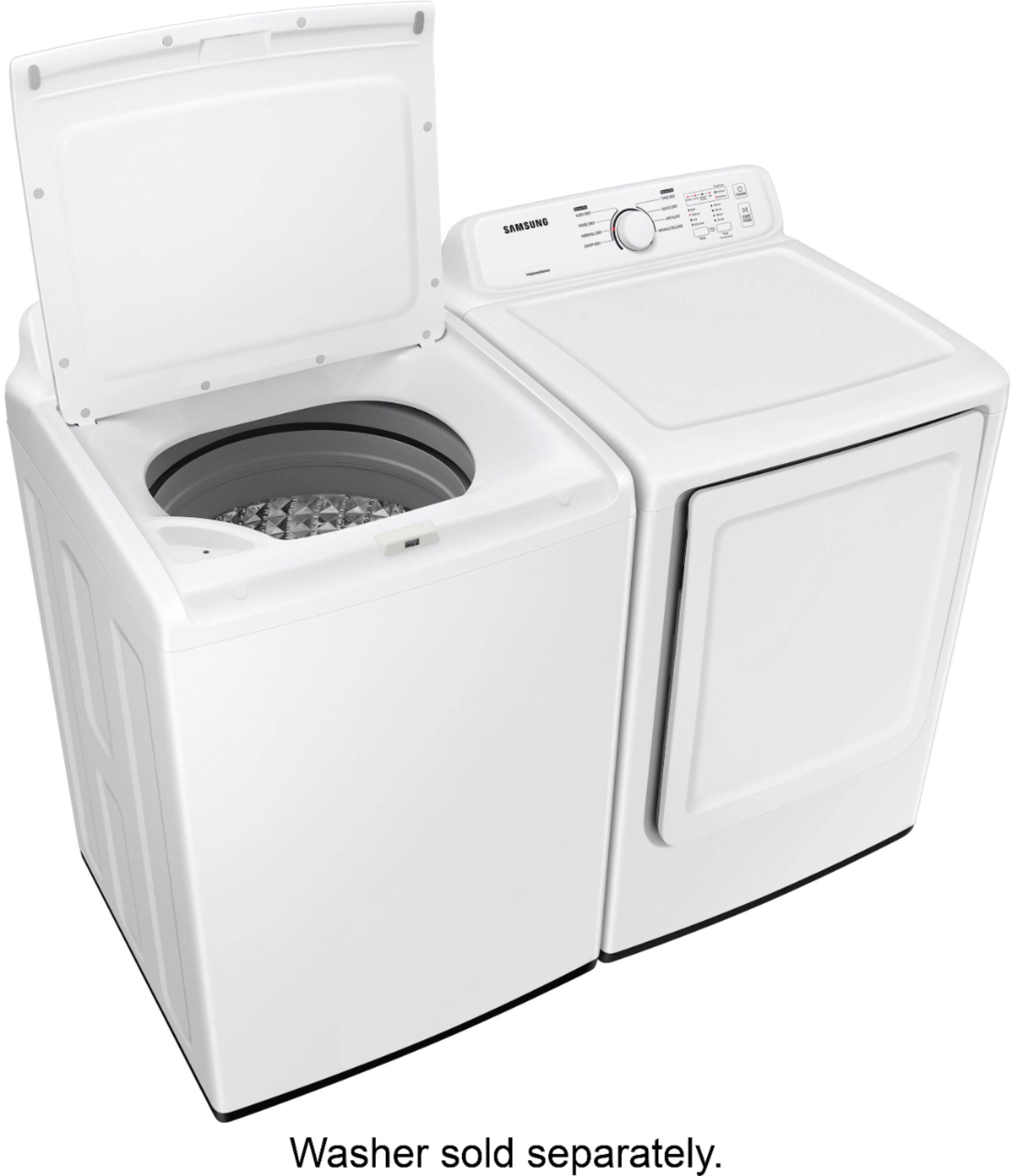 Alt View 19. Samsung - 7.2 Cu. Ft. Electric Dryer with Sensor Dry - White.