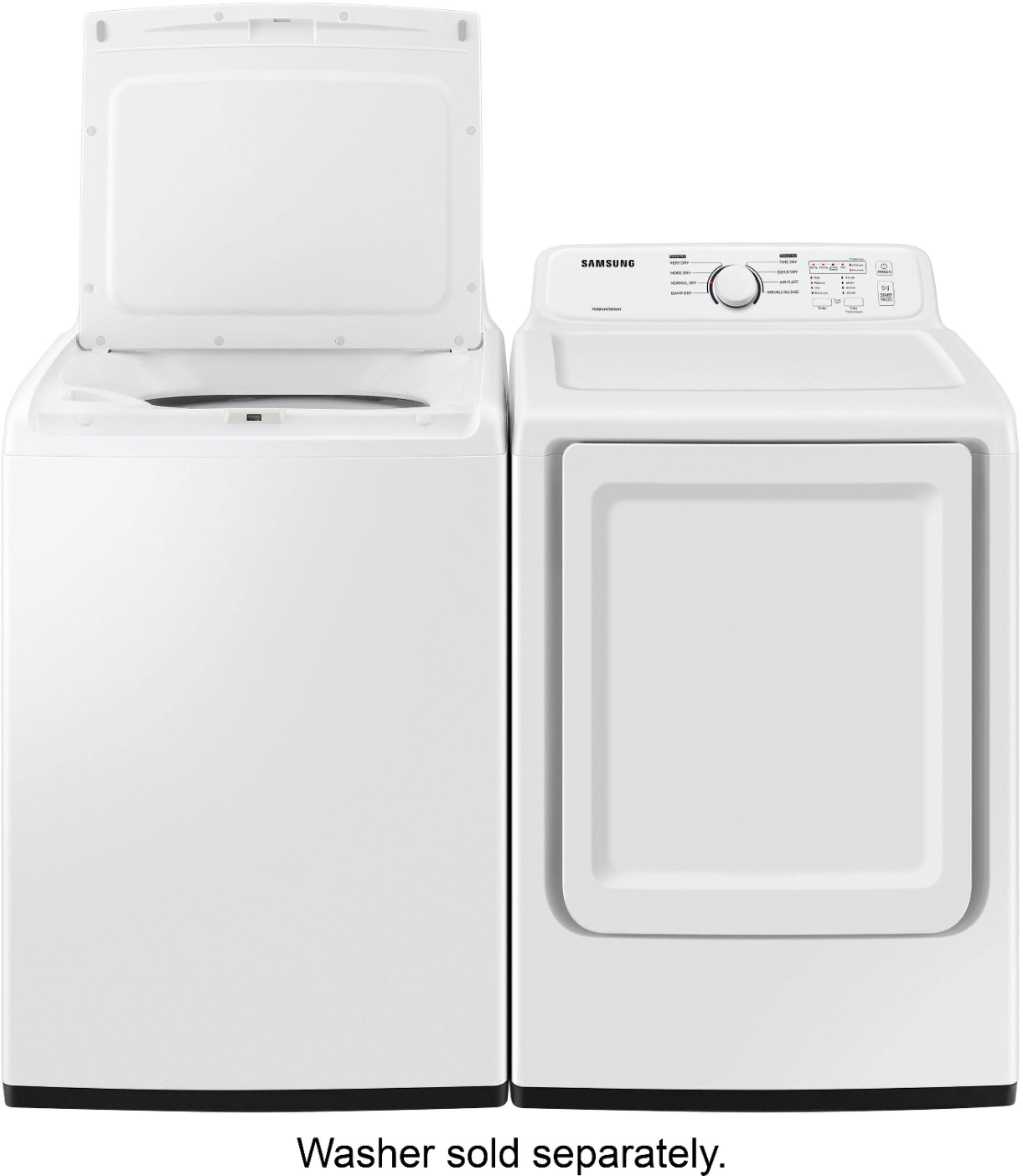 Alt View 20. Samsung - 7.2 Cu. Ft. Electric Dryer with Sensor Dry - White.