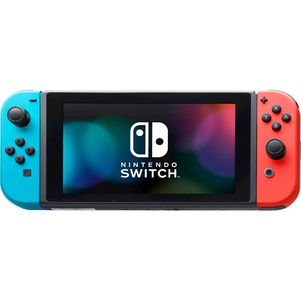 nintendo switch console neon with mario kart 8 deluxe