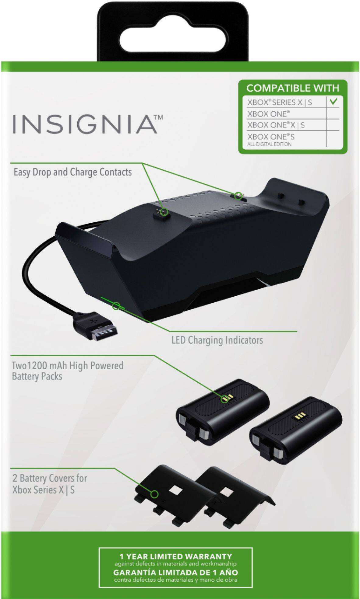 Alt View 19. Insignia™ - Dual Controller Charging System for Xbox Series X|S - Black.