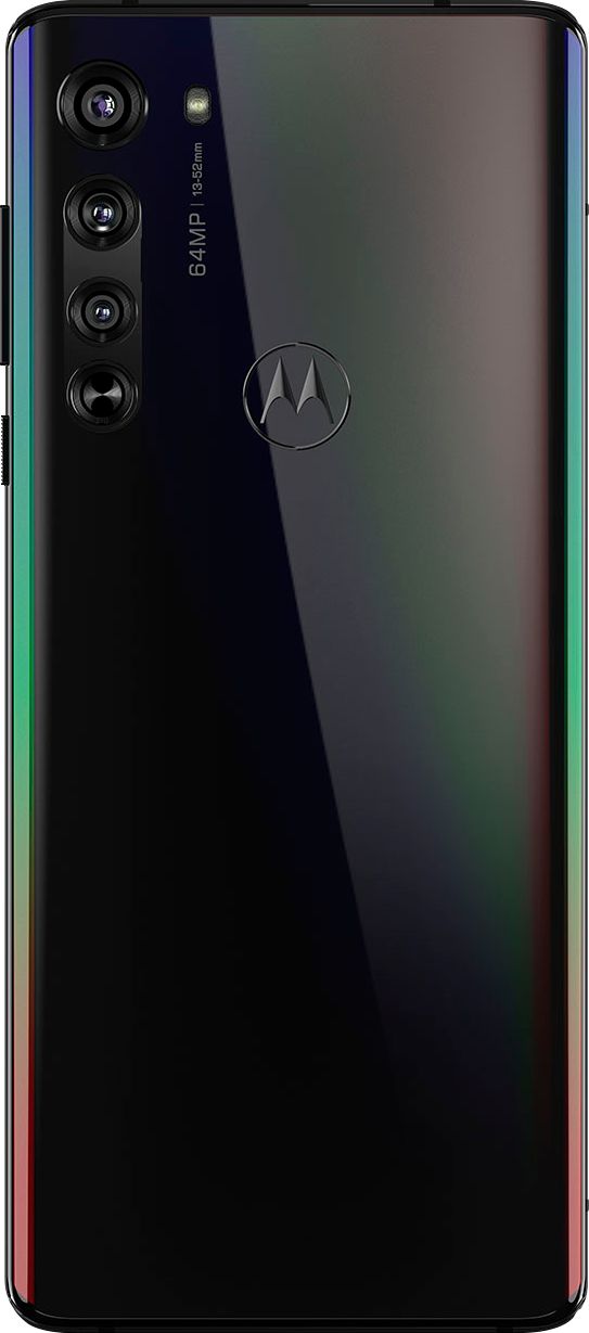 Back View: Motorola - Geek Squad Certified Refurbished moto edge 5G 256GB (Unlocked) - Solar Black