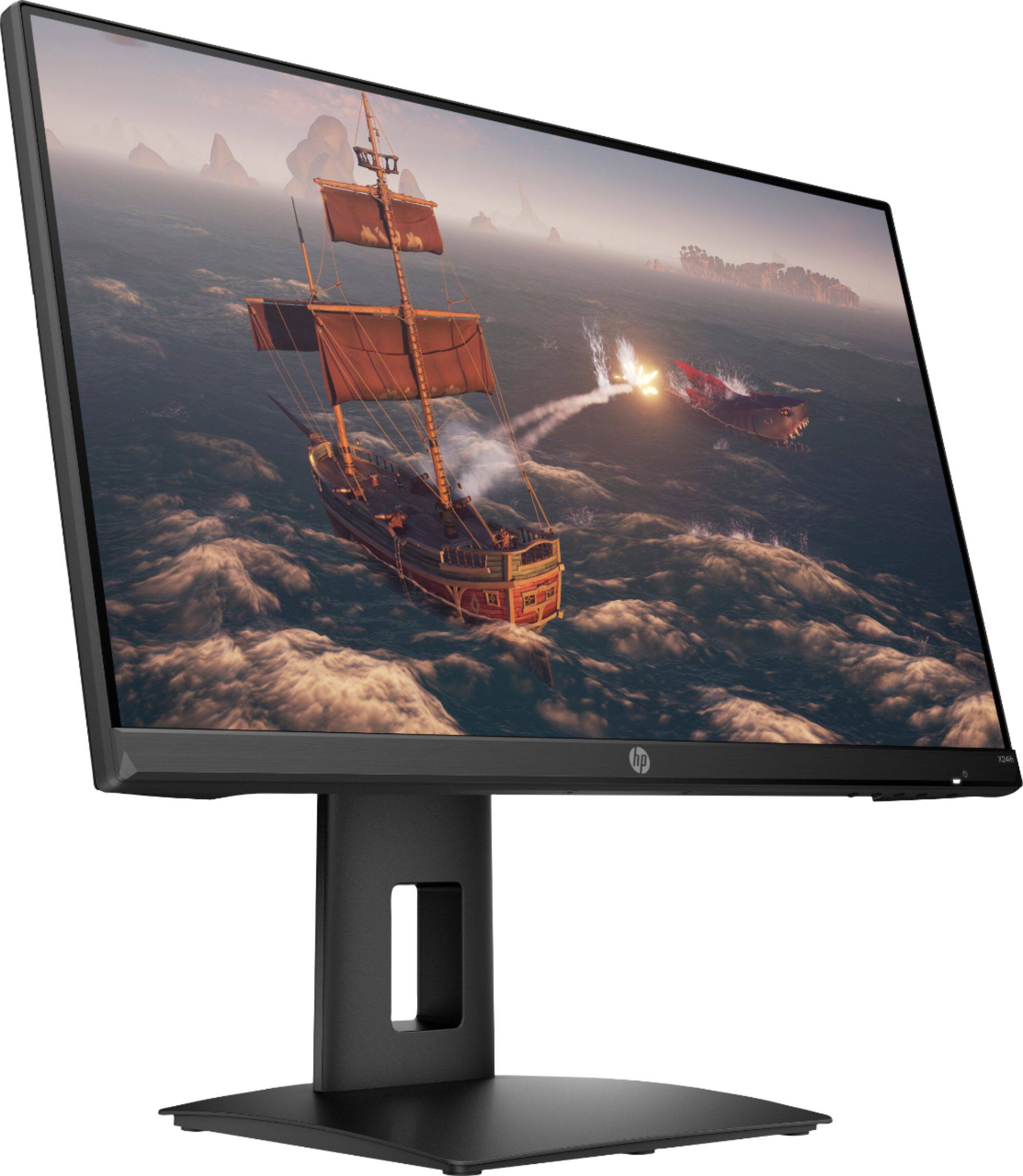 Angle. HP - Geek Squad Certified Refurbished 23.8" IPS LED FHD FreeSync Monitor - Black.