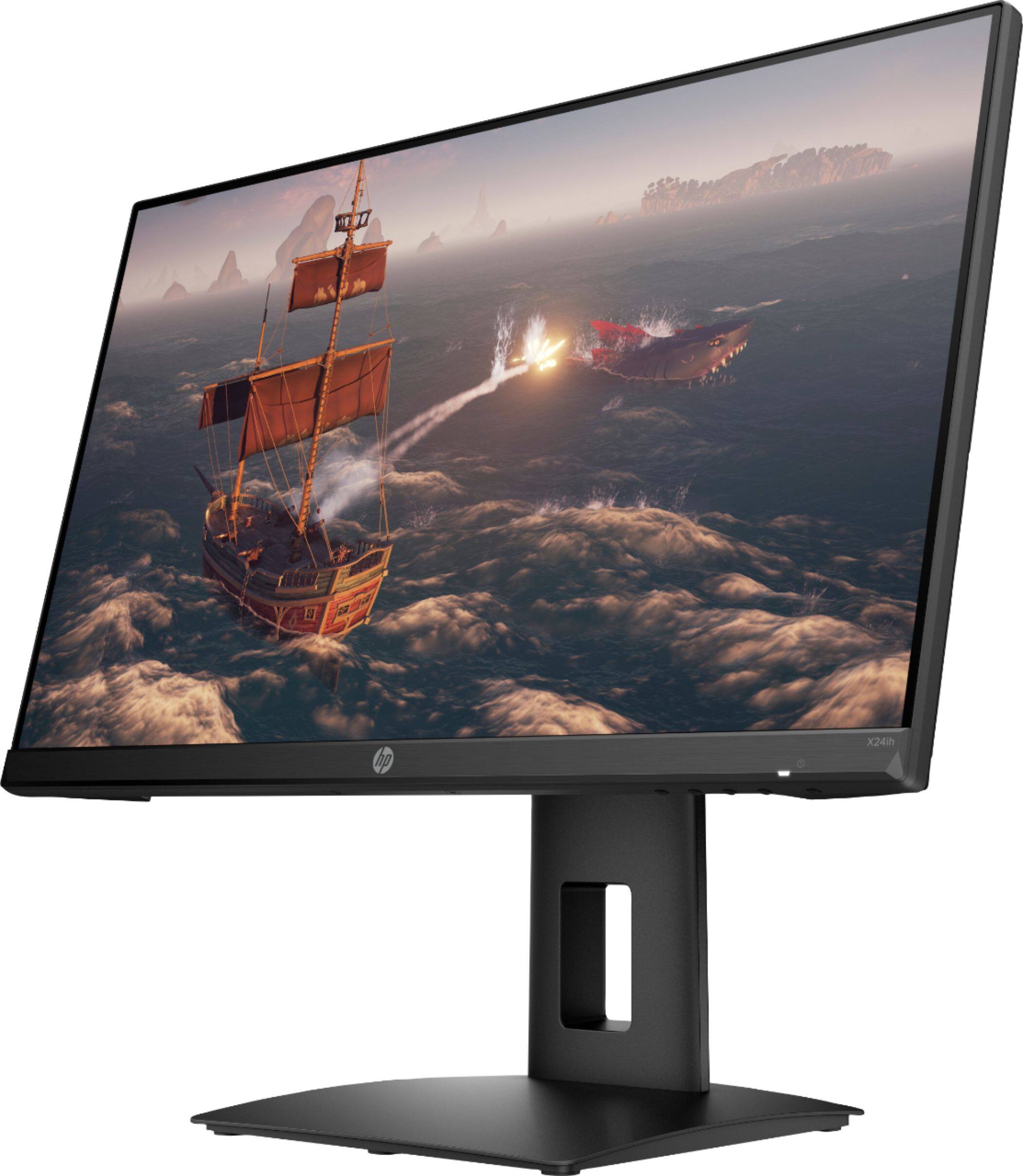 Left. HP - Geek Squad Certified Refurbished 23.8" IPS LED FHD FreeSync Monitor - Black.