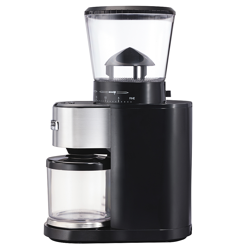 Left View: Hamilton Beach - Professional Conical Burr Digital Coffee Grinder with 39 Adjustable Grind Settings - BLACK