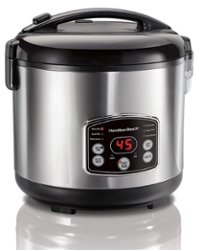 Hamilton Beach - 14-Cup Rice/Grain Cooker - STAINLESS STEEL - Front_Zoom