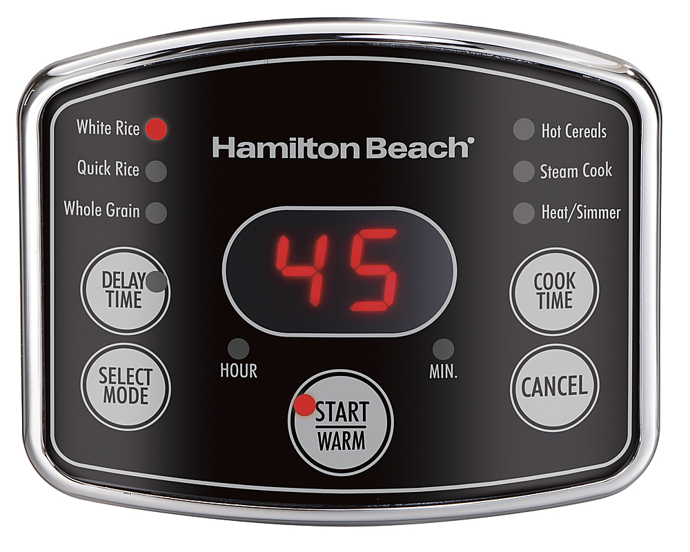 Hamilton Beach Digital Programmable Rice Cooker & Food Steamer, 14 Cups  Cooked (