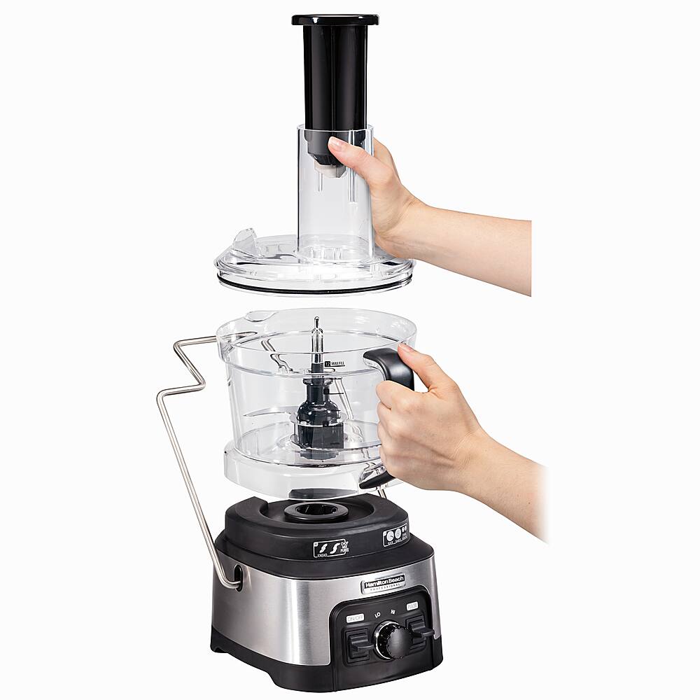 Alt View 17. Hamilton Beach - Professional Spiralizing Stack & Snap 12-Cup Food Processor - Black.