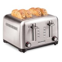 Hamilton Beach - Professional 4-Slice Toaster with Bagel, Defrost and Reheat Settings - STAINLESS STEEL - Front_Zoom