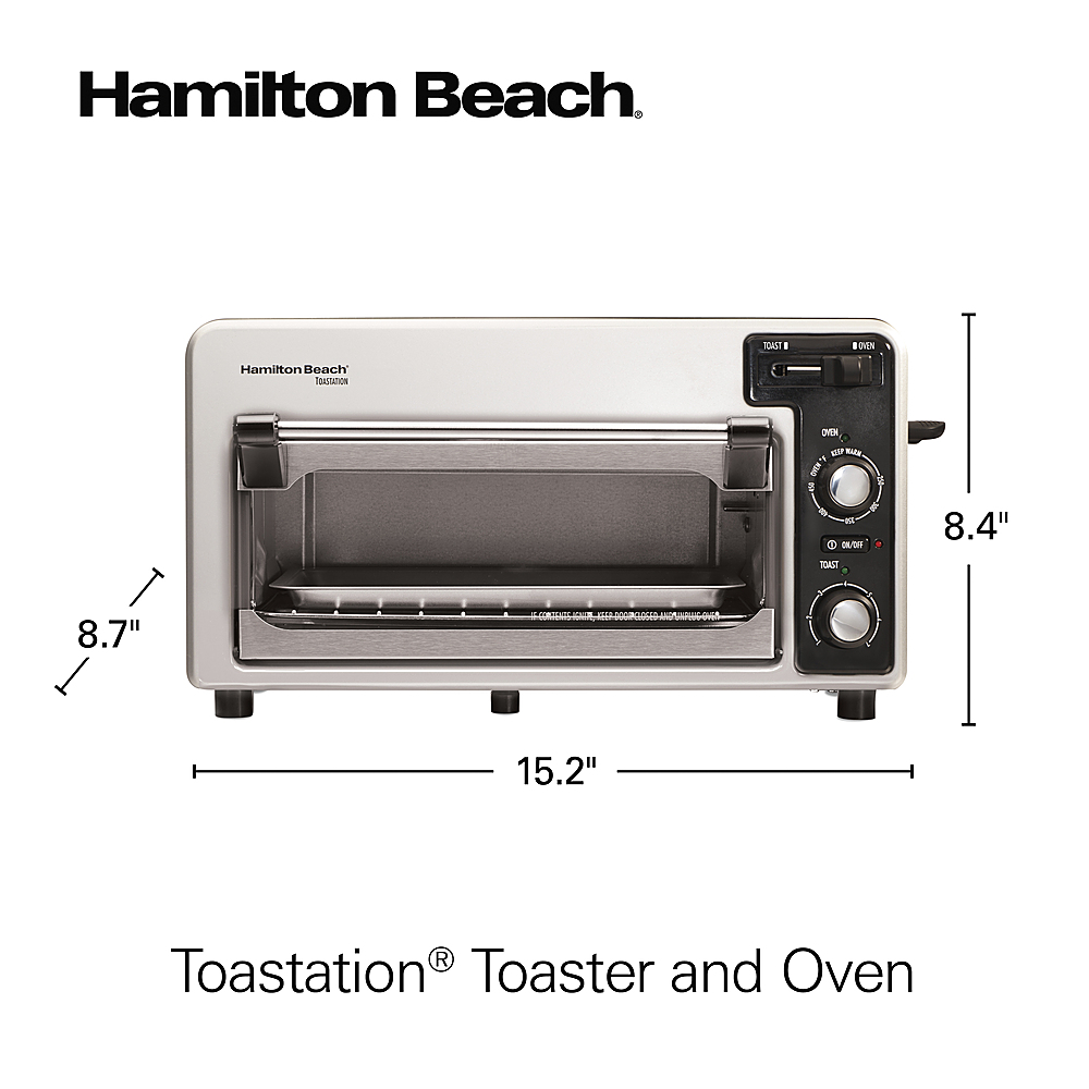 Hamilton Beach Toastation 2Slice Toaster and Toaster Oven BLACK 22723