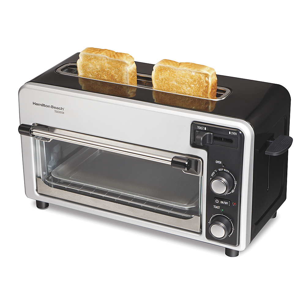 Hamilton Beach Toastation 2 Slice Toaster and Countertop Toaster Oven,  Black, 22723 