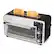 Left. Hamilton Beach - Toastation 2-Slice Toaster and Toaster Oven - BLACK.