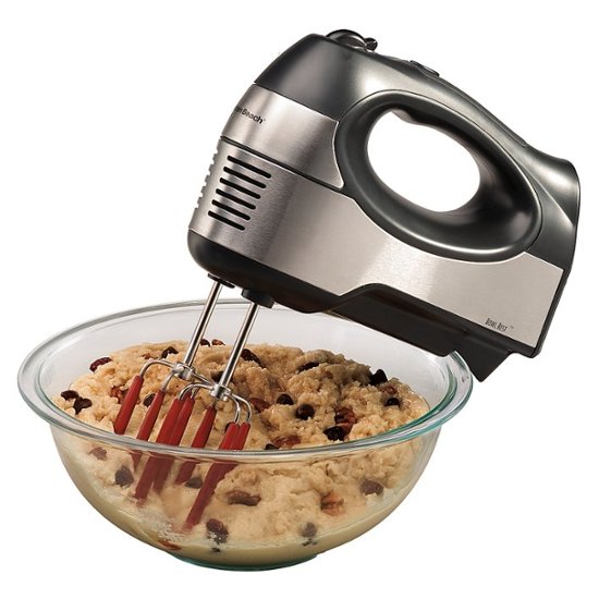 Hamilton Beach Performance Hand Mixer, 6 Speeds, Black and Stainless, 62648 – STAINLESS STEEL