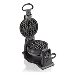 Hamilton Beach - Double Belgian Waffle Maker with Removable Nonstick Plates - BLACK - Front_Zoom