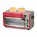 Left. Hamilton Beach - Toastation 2-Slice Countertop Toaster and Toaster Oven - RED.