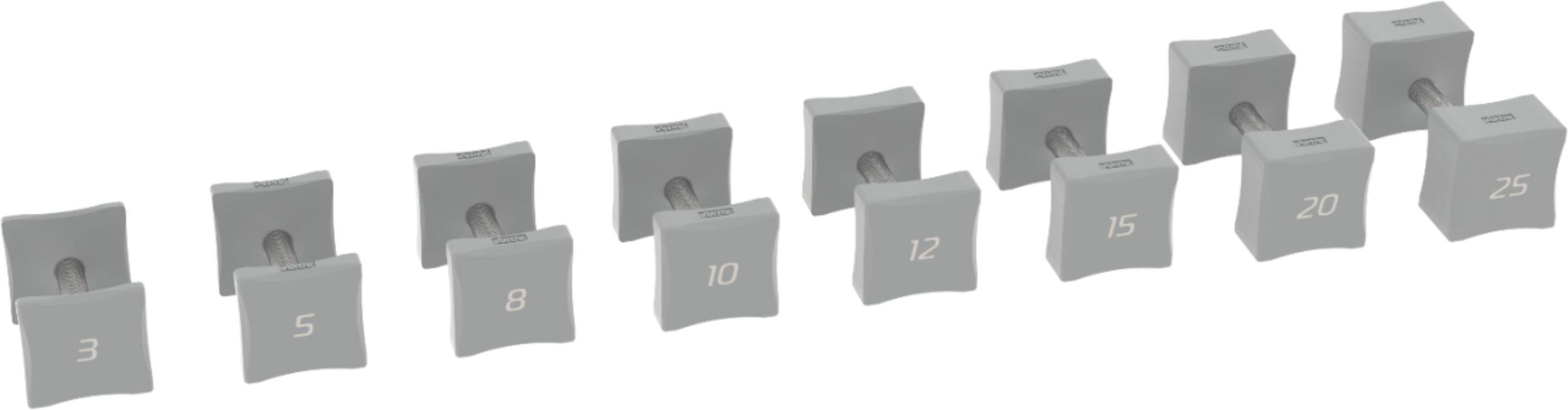 Angle View: Aktiv - Aktiv® FORMA - Dumbbell Sets - 3-25lb - Cool Grey - Cool Grey