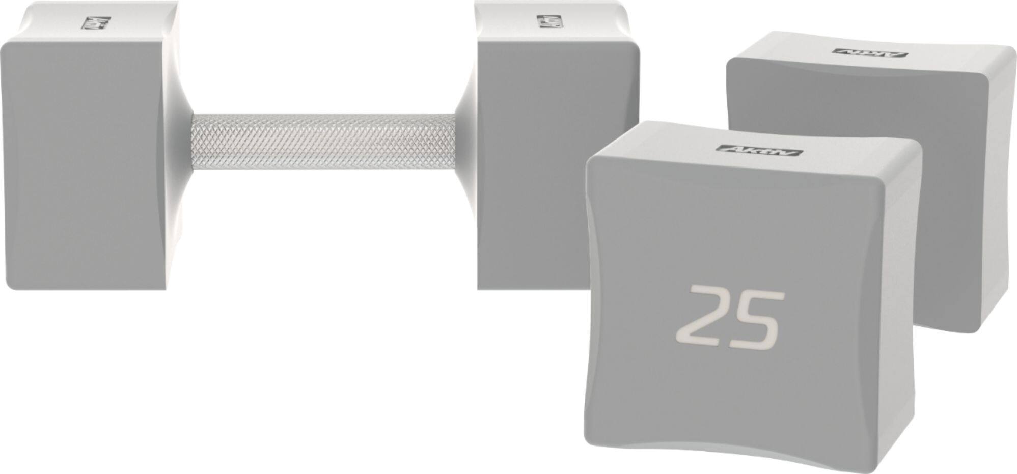 Left View: Aktiv - Aktiv® FORMA - Dumbbell Sets 5-50lb - Cool Grey - Cool Grey