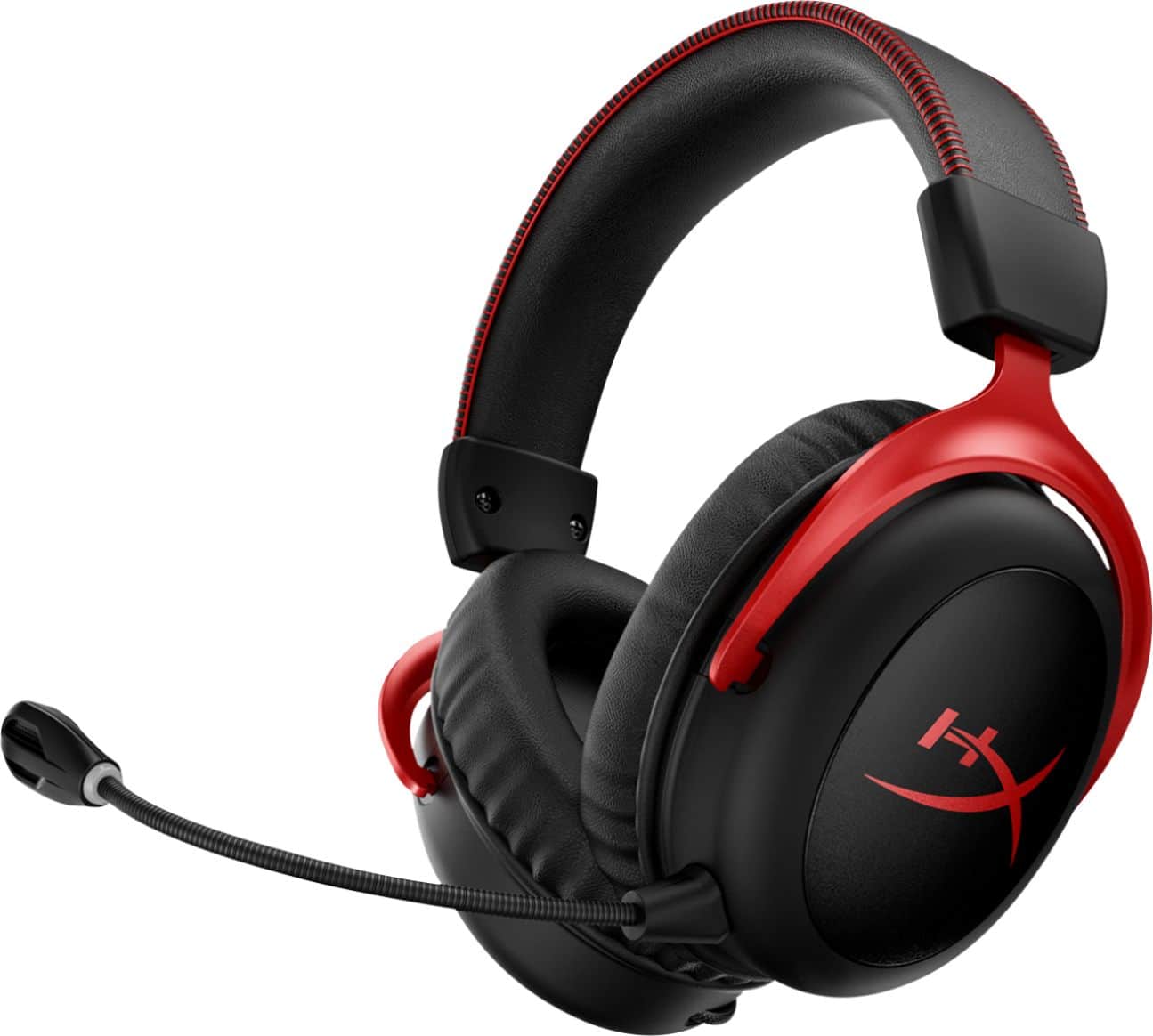 Angle. HyperX - Cloud II Wireless Gaming Headset for PC, PS5, PS4 and Nintendo Switch - Black/Red.