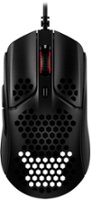 HyperX - Pulsefire Haste Wired Optical Gaming Mouse with RGB Lighting - Black and black - Front_Zoom