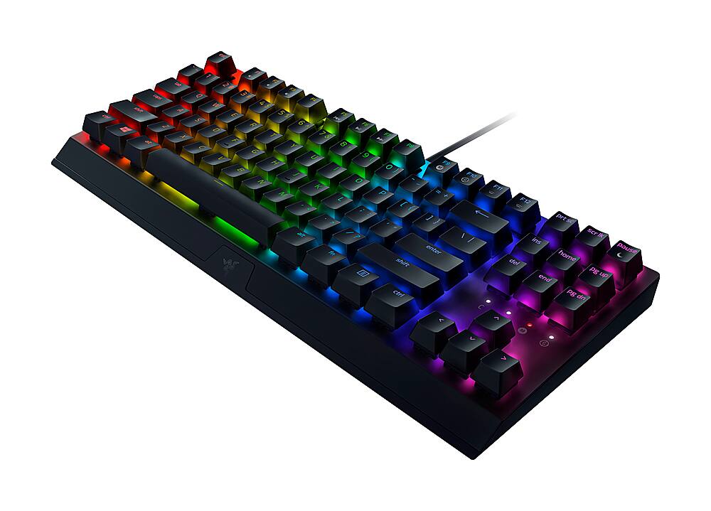 Alt View 11. Razer - BlackWidow V3 TKL Wired Mechanical Gaming Yellow Linear Switch Keyboard with RGB Backlighting - Black.