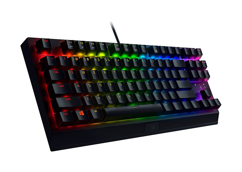 Alt View 12. Razer - BlackWidow V3 TKL Wired Mechanical Gaming Yellow Linear Switch Keyboard with RGB Backlighting - Black.