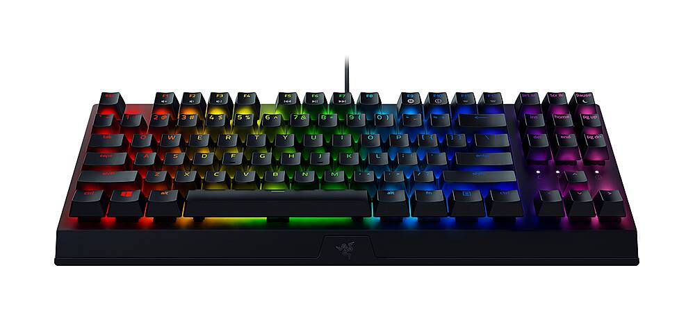 Alt View 13. Razer - BlackWidow V3 TKL Wired Mechanical Gaming Yellow Linear Switch Keyboard with RGB Backlighting - Black.
