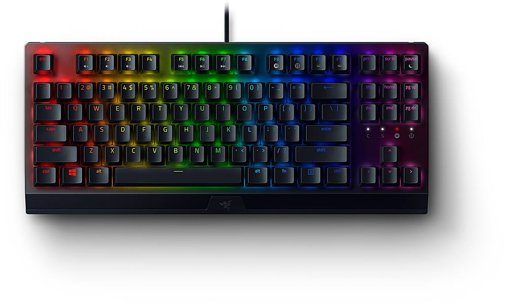 Alt View 14. Razer - BlackWidow V3 TKL Wired Mechanical Gaming Yellow Linear Switch Keyboard with RGB Backlighting - Black.