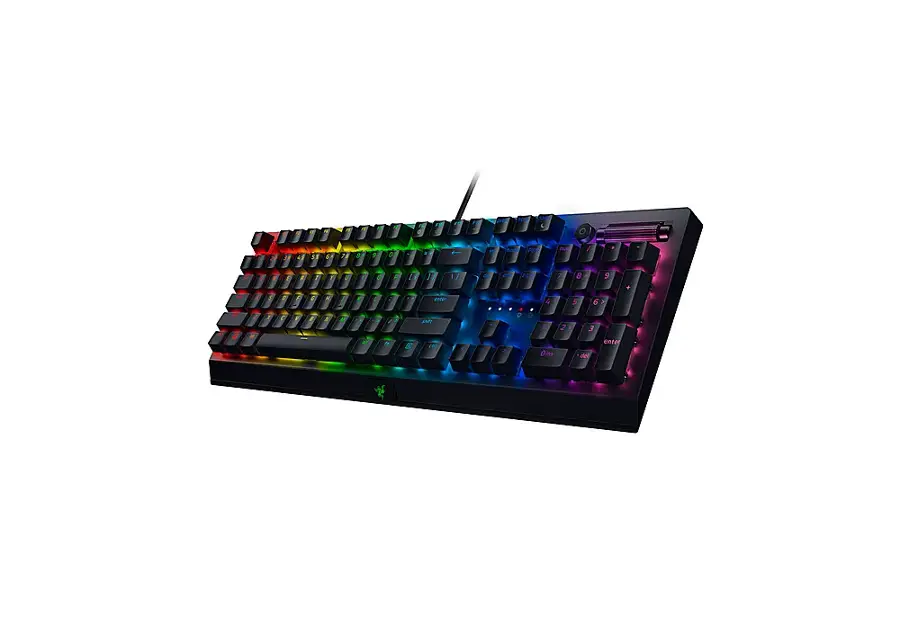 Alt View 15. Razer - Blackwidow V3 Full-size Wired Mechanical Gaming Yellow Linear Switch Keyboard with RGB Backlighting - Black.