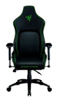 Razer - Iskur Gaming Chair with Built-in Lumbar Support - Black/Green - Front_Zoom
