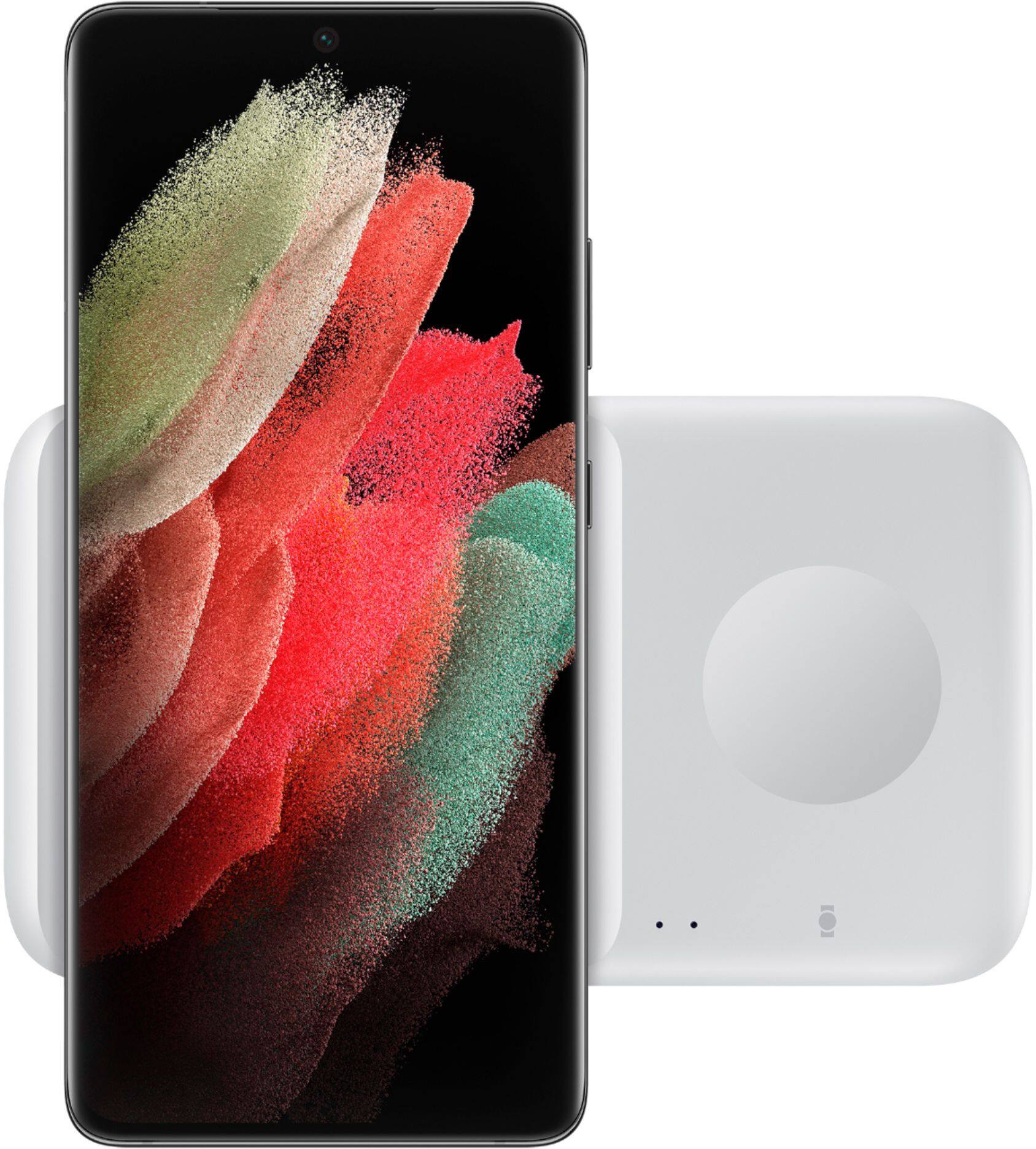 Alt View 11. Samsung - Duo Fast Wireless Charger pad - White.