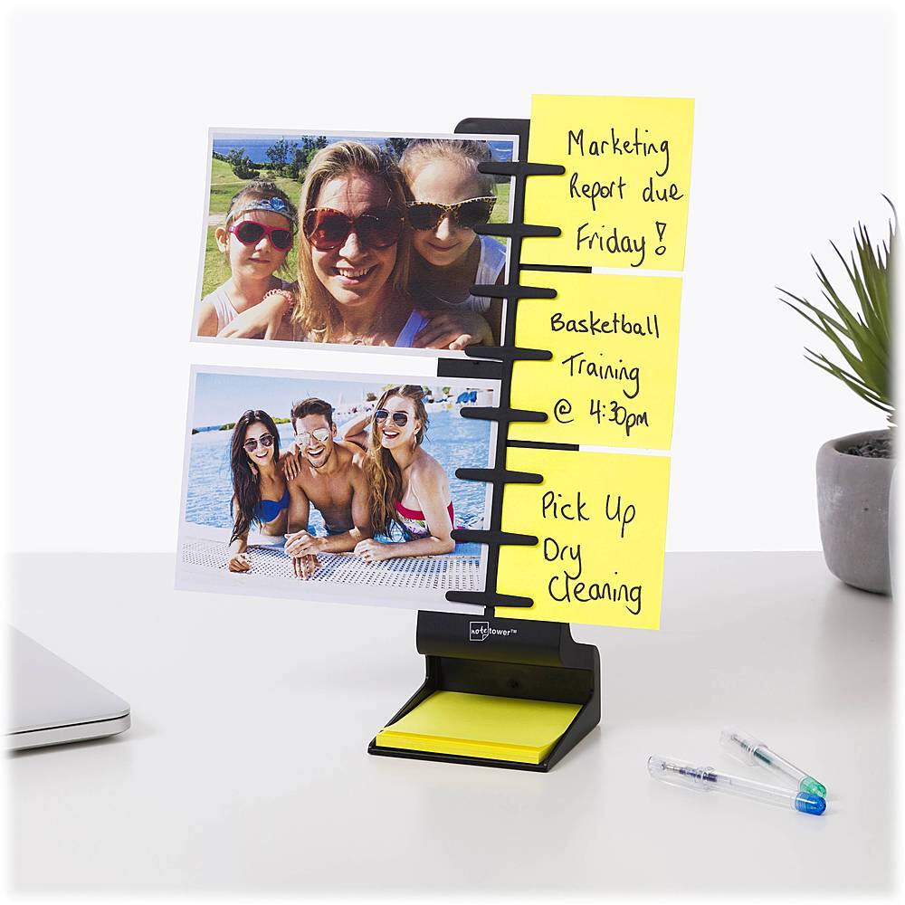 Alt View 17. Note Tower - Pro Two-Page Side by Side Document Holder and Sticky Note Organizer - Black.