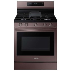 Samsung - 6.0 Cu. Ft. Freestanding Gas Convection Range with WiFi and No-Preheat Air Fry - Tuscan Stainless Steel - Front_Zoom