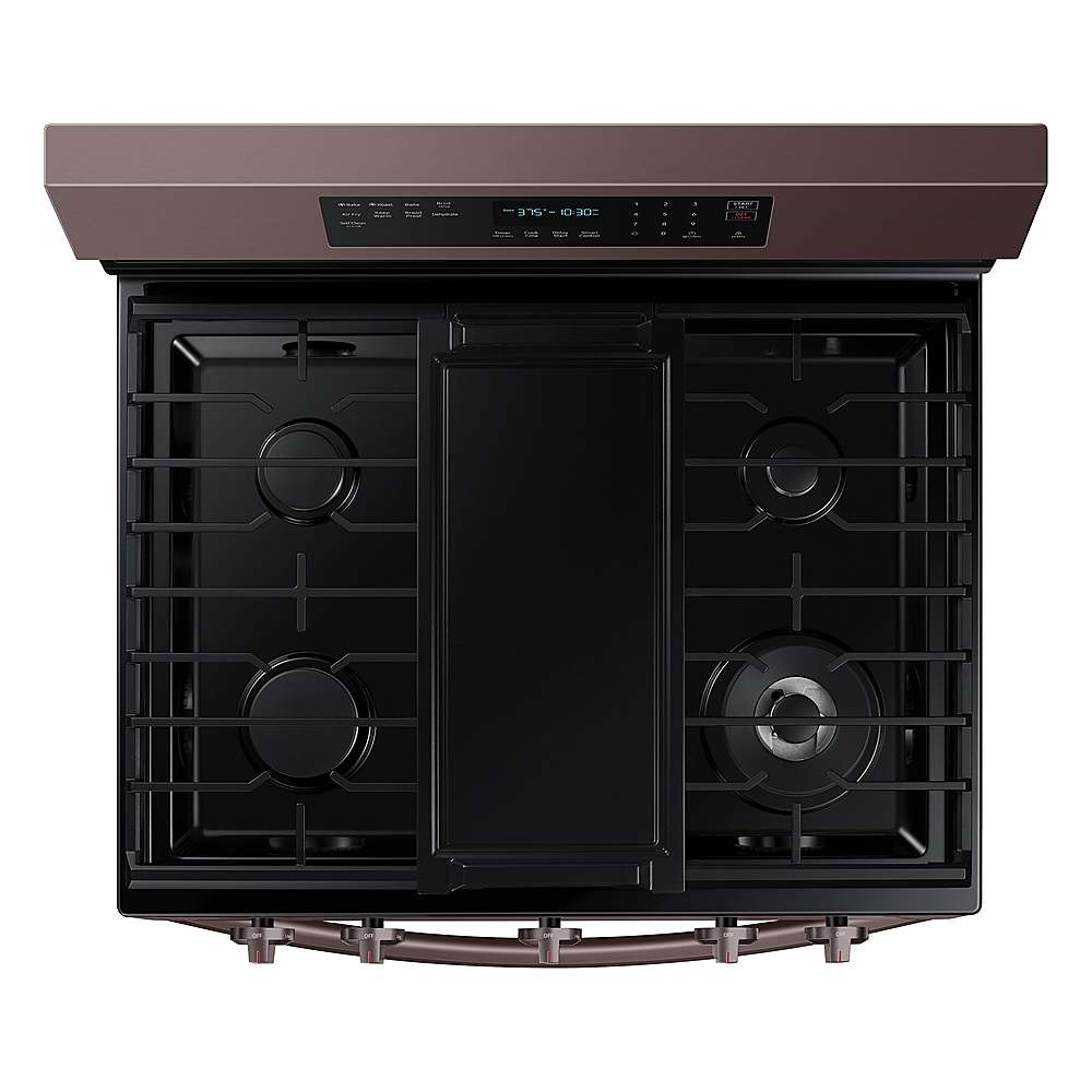 Alt View 14. Samsung - 6.0 Cu. Ft. Freestanding Gas Convection Range with WiFi and No-Preheat Air Fry - Tuscan Stainless Steel.