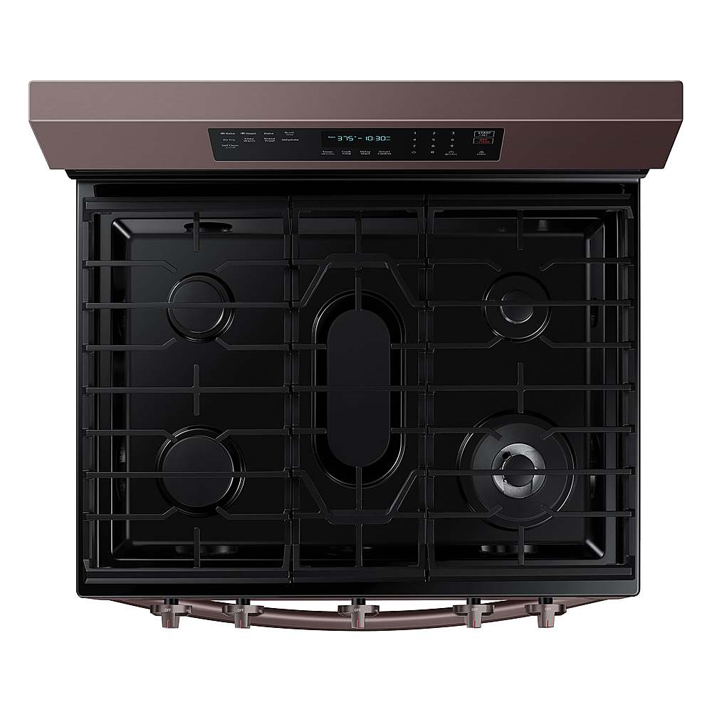 Alt View 15. Samsung - 6.0 Cu. Ft. Freestanding Gas Convection Range with WiFi and No-Preheat Air Fry - Tuscan Stainless Steel.