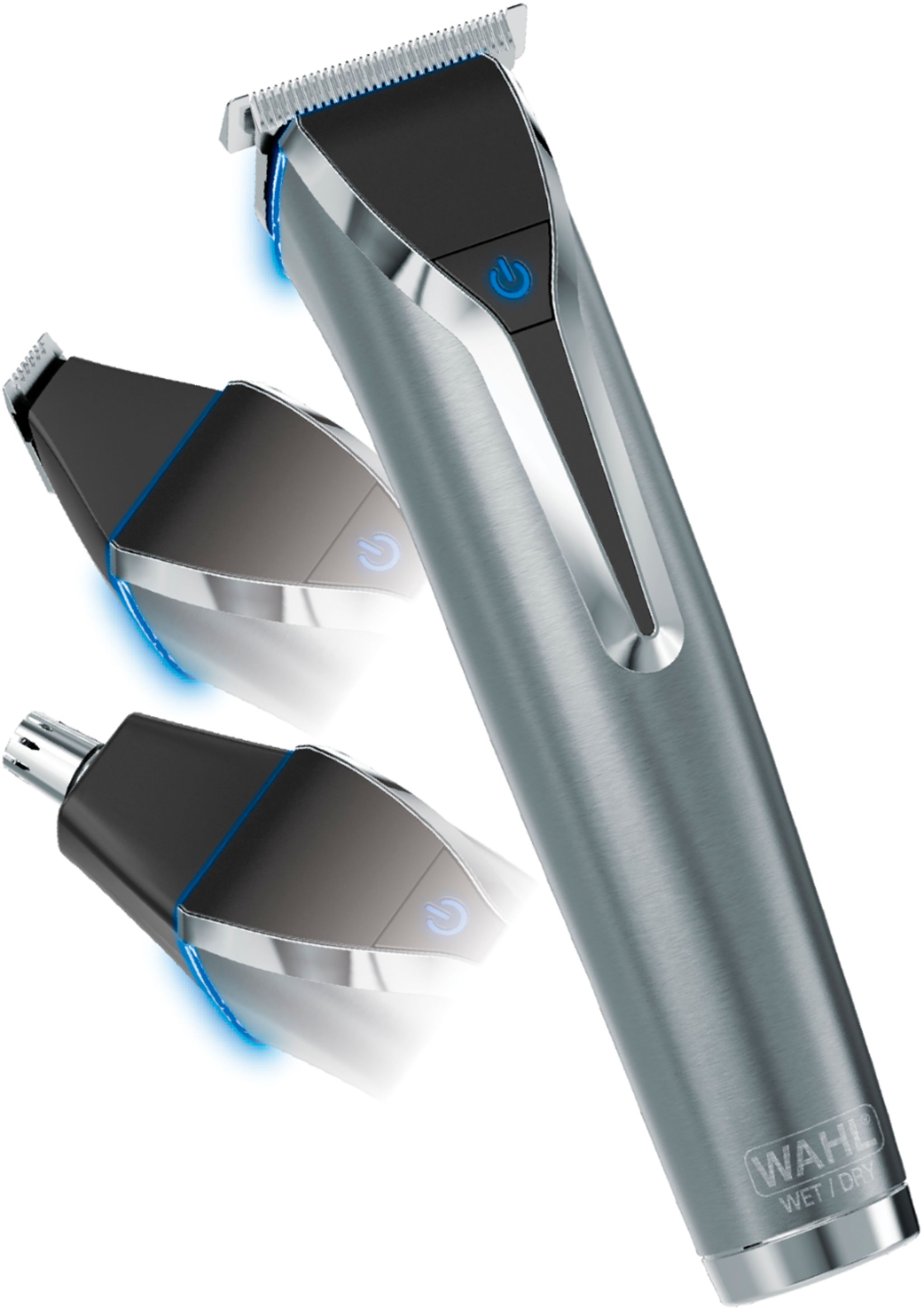 Angle View: Wahl - Stainless Steel LI Trimmer - 09898 - Silver - Stainless Steel