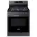 Front. Samsung - 6.0 cu. ft. Freestanding Gas Range with 18K BTU Dual Power Burner, WiFi & Self Clean - Fingerprint Resistant Black Stainless Steel.