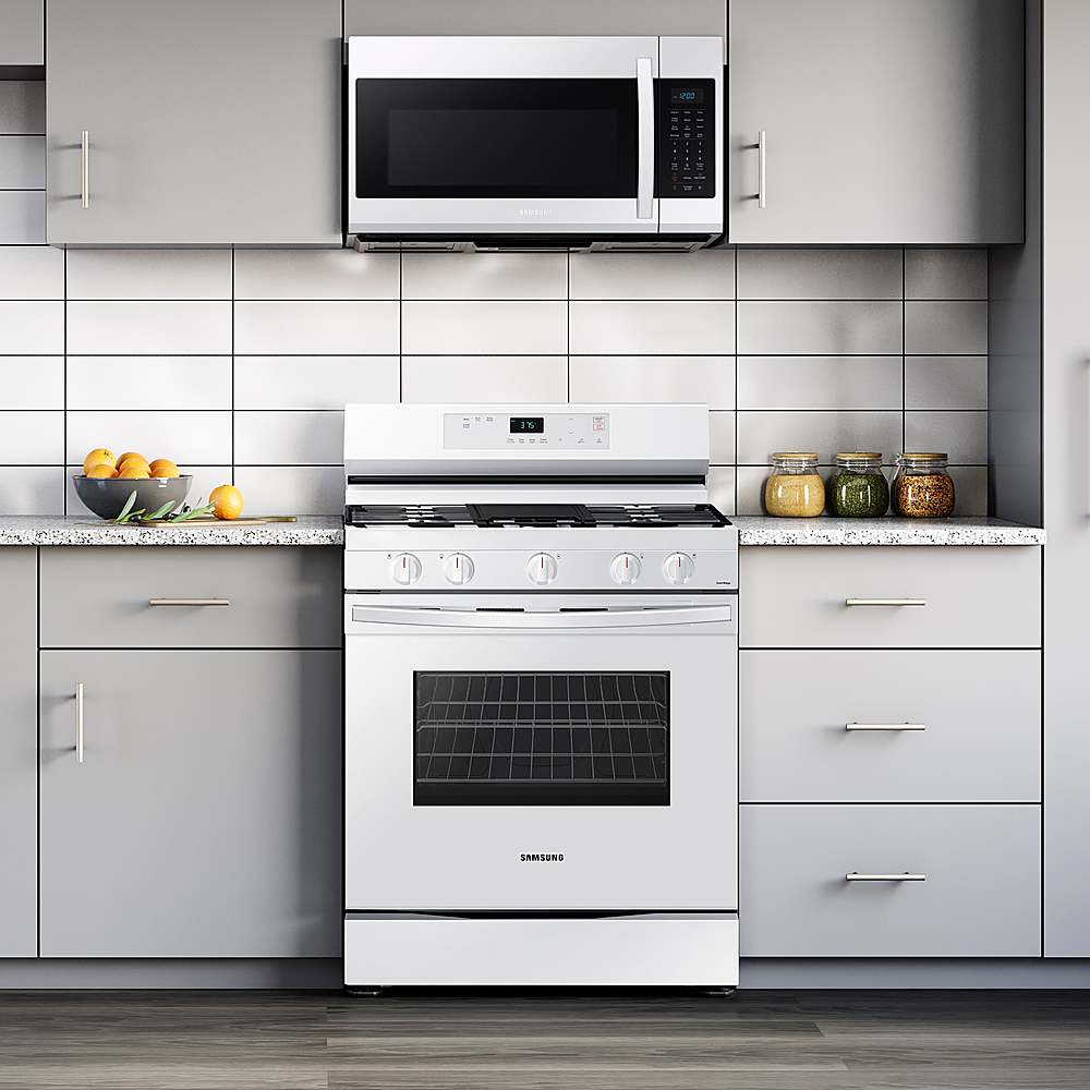 NX60A6111SB Samsung Appliances 6.0 cu. ft. Smart Freestanding Gas Range  with Integrated Griddle in Black BLACK - Jetson TV & Appliance