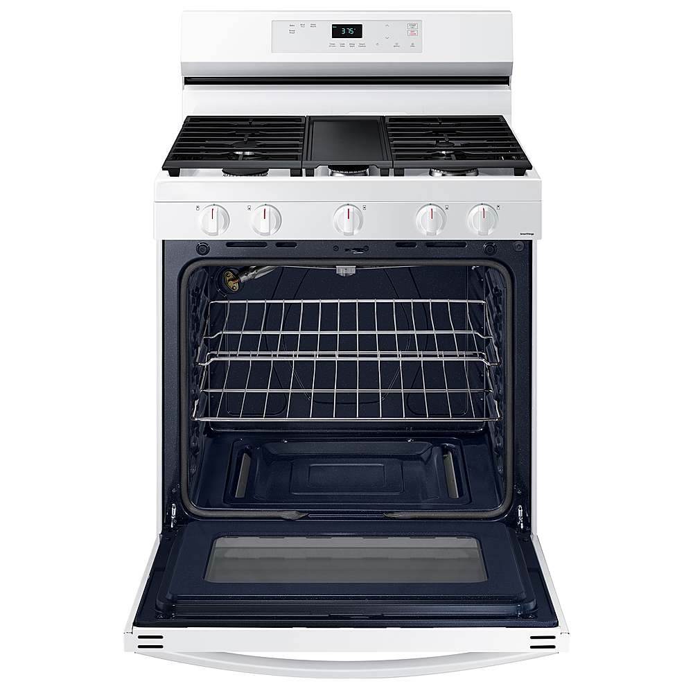 Samsung NX60A6111SS 6.0 Cu. ft. Smart Freestanding GAS Range with Integrated Griddle in Stainless Steel