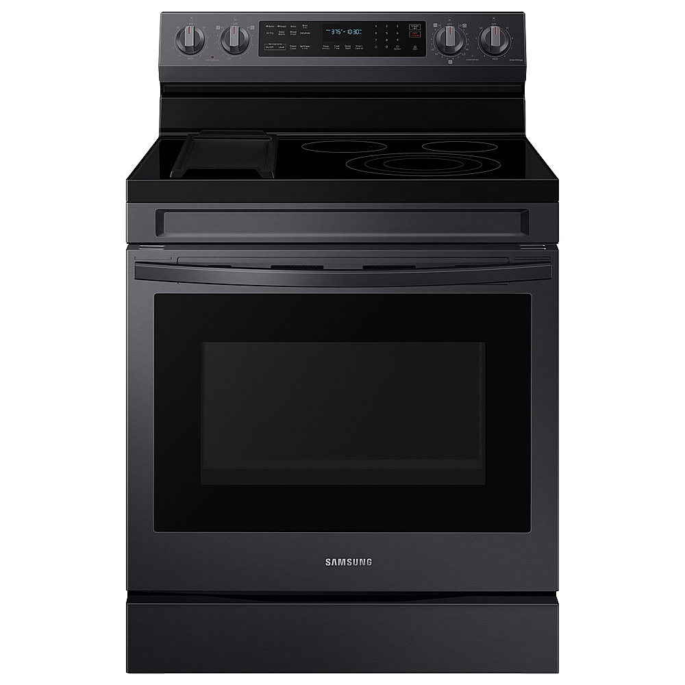 Samsung - 6.3 cu. ft. Freestanding Electric Convection+ Range with WiFi, No-Preheat Air Fry and Griddle