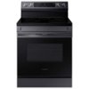 Samsung - 6.3 cu. ft. Freestanding Electric Range with Rapid Boil™, WiFi & Self Clean - Black Stainless Steel