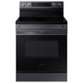 Front Zoom. Samsung - 6.3 cu. ft. Freestanding Electric Range with Rapid Boil™, WiFi & Self Clean - Black stainless steel.