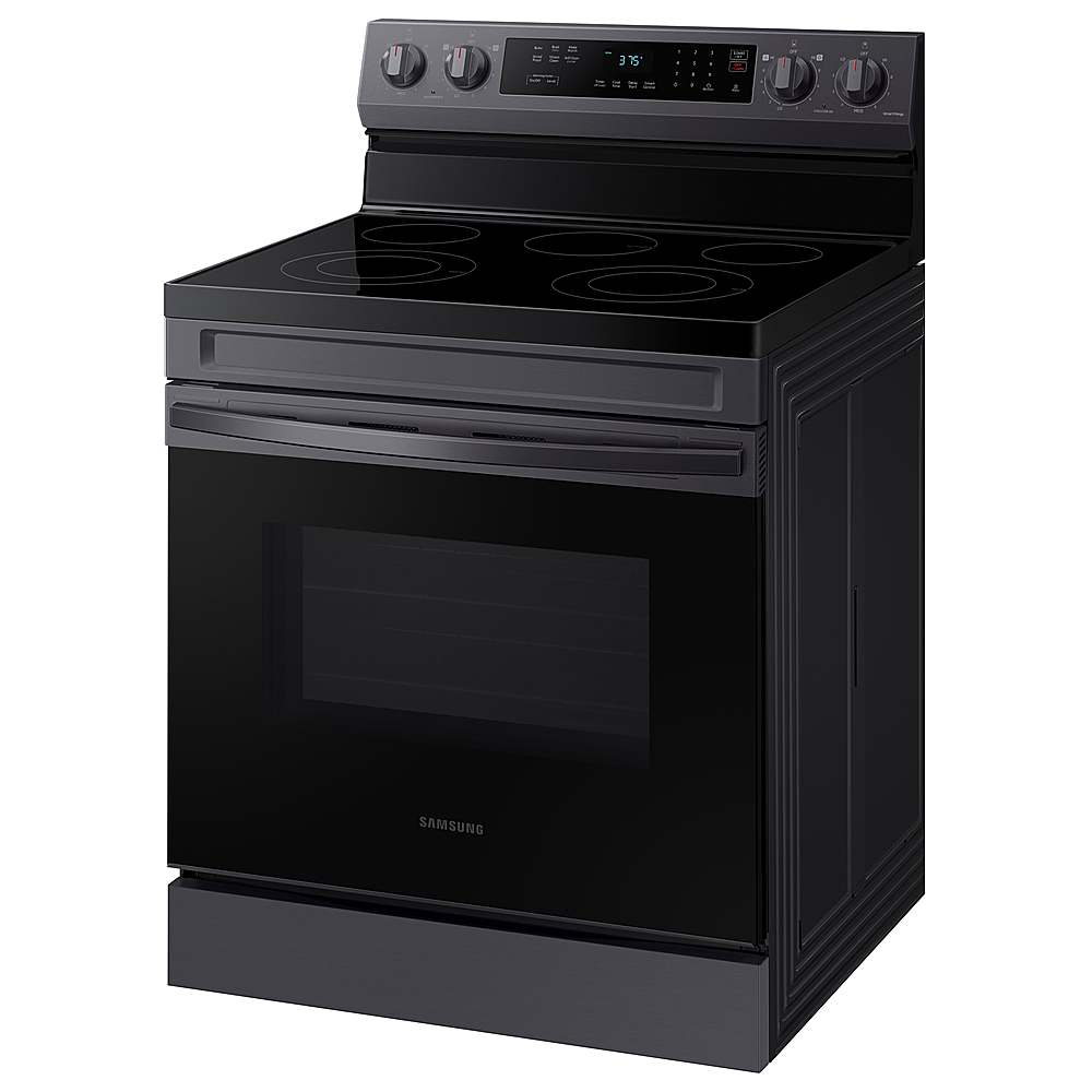 Alt View 16. Samsung - 6.3 cu. ft. Freestanding Electric Range with Rapid Boil, WiFi & Self Clean - Fingerprint Resistant Black Stainless Steel.