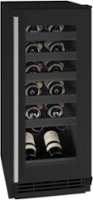 U-Line - 24-750ml Bottle Wine Refrigerator - Black - Angle_Zoom