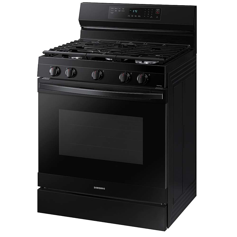 Samsung 30-in 5 Burners 6-cu ft Self-cleaning Air Fry Convection Oven  Freestanding Smart Natural Gas Range (Fingerprint Resistant Stainless  Steel) in the Single Oven Gas Ranges department at