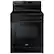 Front. Samsung - 6.3 cu. ft. Freestanding Electric Range with WiFi, No-Preheat Air Fry & Convection - Black.