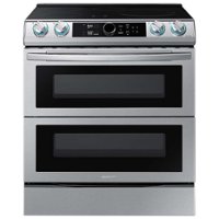Samsung - 6.3 cu. ft. Slide-In Induction Range with WiFi, Flex Duo, Smart Dial & Air Fry - Stainless Steel - Front_Zoom