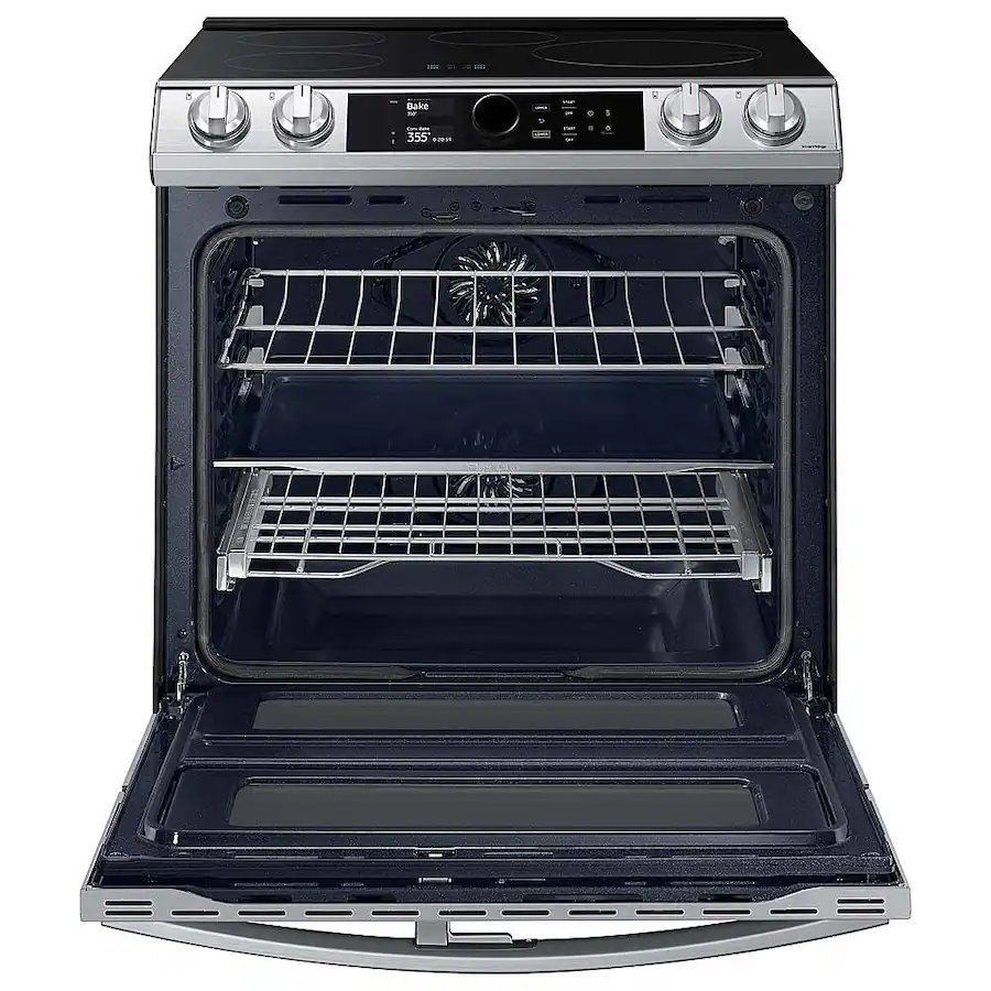 Samsung - 6.3 cu. ft. Slide-In Induction Range with WiFi, Flex Duo, Smart Dial & Air Fry - Stainless Steel